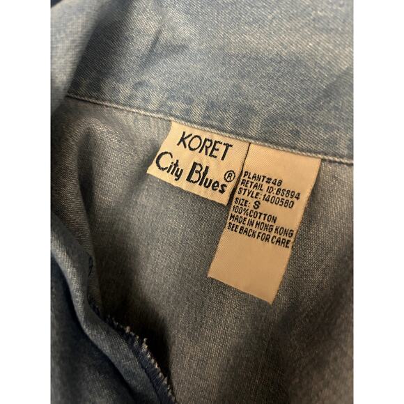 Vintage Embroidered Denim Shirt by Koret City Blues® - Picture 4 of 6